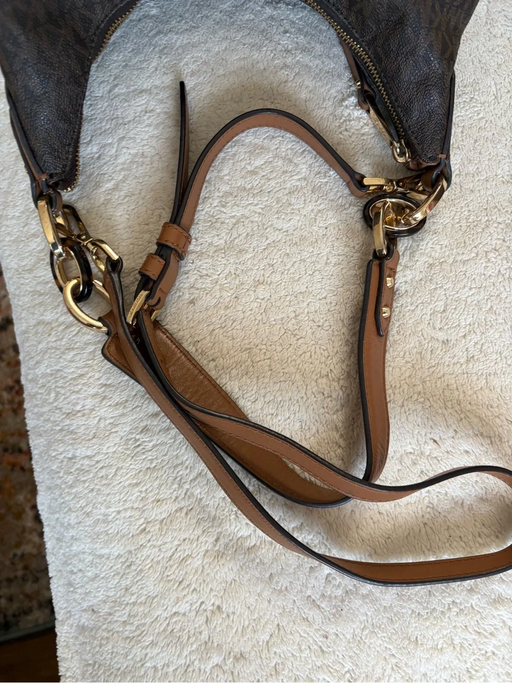 Michael Kors Monogram Classic Brown & Tan Hobo